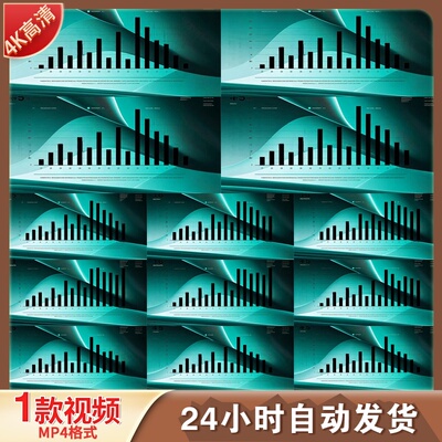 高清商务数据可视化动画科技感动态图表柱状图信息统计视频素材