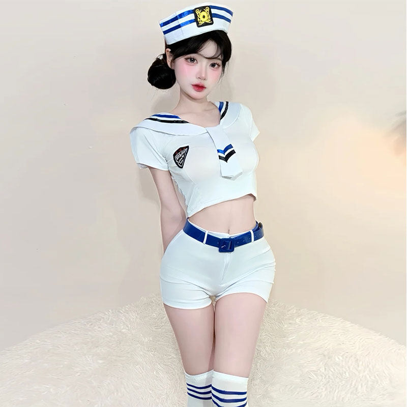 JK学生辣妹日系网红穿搭水手服海军纯欲cosplay服qqny主播直播服
