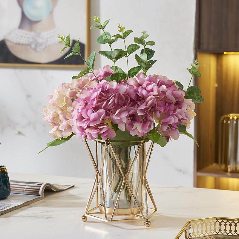 创意网红金属玻璃花瓶北欧轻奢客厅玄关餐桌插花摆件卧室装饰花艺,家居饰品,花瓶,淘宝优惠券,粉丝福利购,淘宝优惠卷