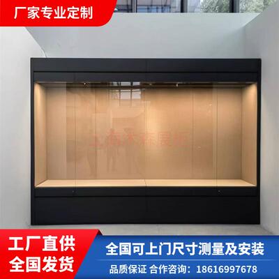 博物馆玻璃展示柜烤漆展览柜雕像文物金属壁龛展柜古董陈列柜定制