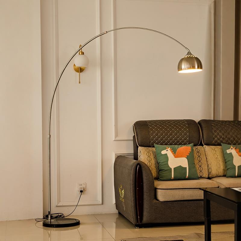 落地灯钓鱼灯客厅沙发边卧室麻将房灯轻奢高级感装饰氛围灯看书灯