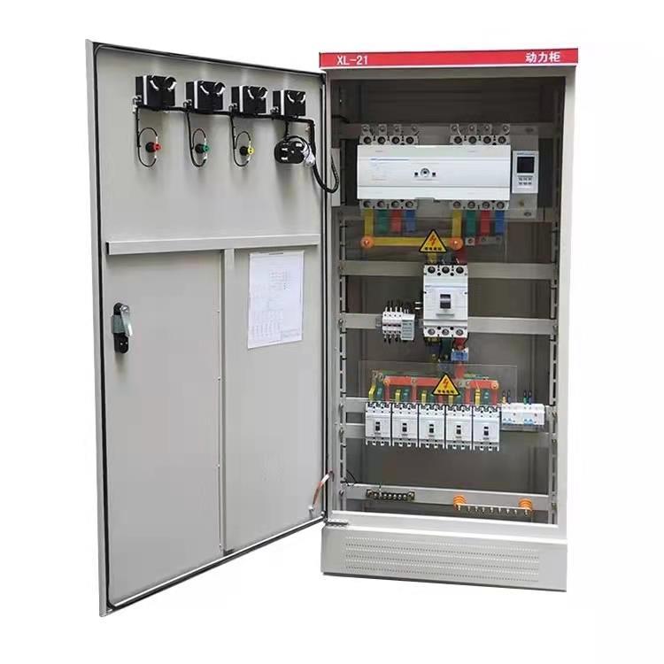定制XL-21动力配电柜工程用低压开关落地柜GGD柜双电源切换箱铜牌