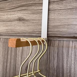 实木门后挂钩门背式挂衣架免打孔玄关进门上挂架隔夜衣收纳衣帽架