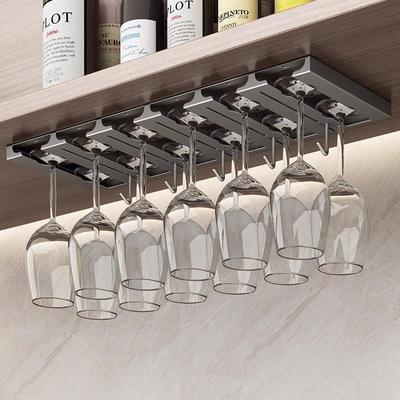 不锈钢红酒杯架倒挂高脚杯置物架子家用轻奢高档摆件悬挂酒柜