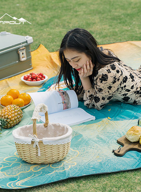 CAMPOUT户外野餐垫超声波地垫春游防潮垫子加宽郊游野餐布帐篷垫