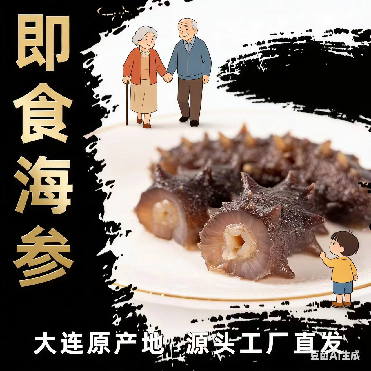 固力源大连海参即食海参500g礼盒