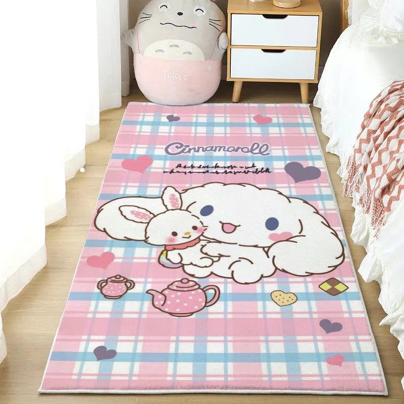 地毯卧室b可爱少女仿羊绒床边毯家用客厅茶几垫儿童房卡通加厚地