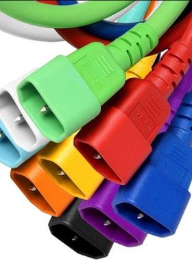 定制订制白色红色蓝色黄色C13/C14/C15/C19/C20转C21服务器电源线