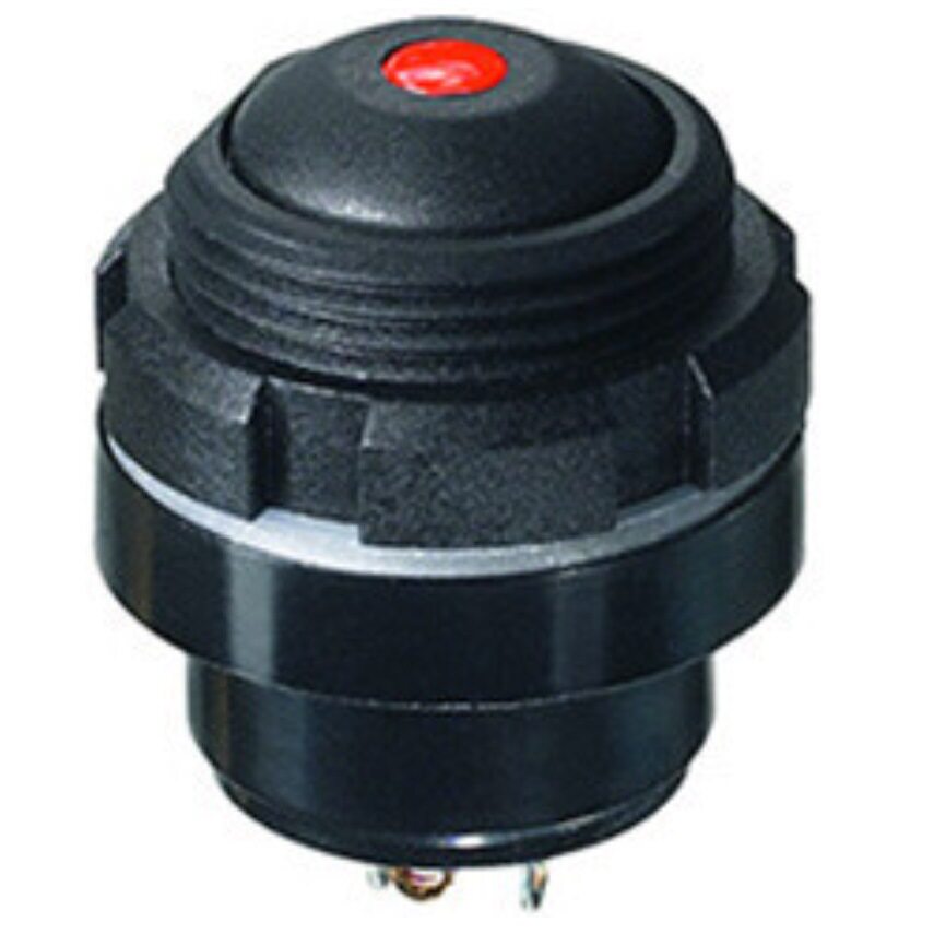 微型背面安装APEM开关型号IZPP1F462红色金属防水按钮开关