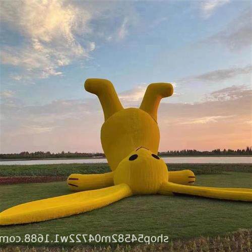 稻草人工艺品网红鸟巢爱心草编鸟巢绿雕雕塑卡通人物编织户外景观