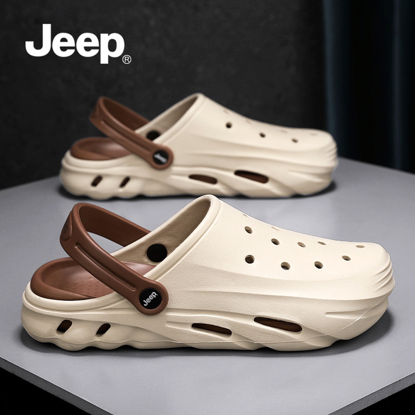 【明星同款】JEEP夏季包头洞洞鞋
