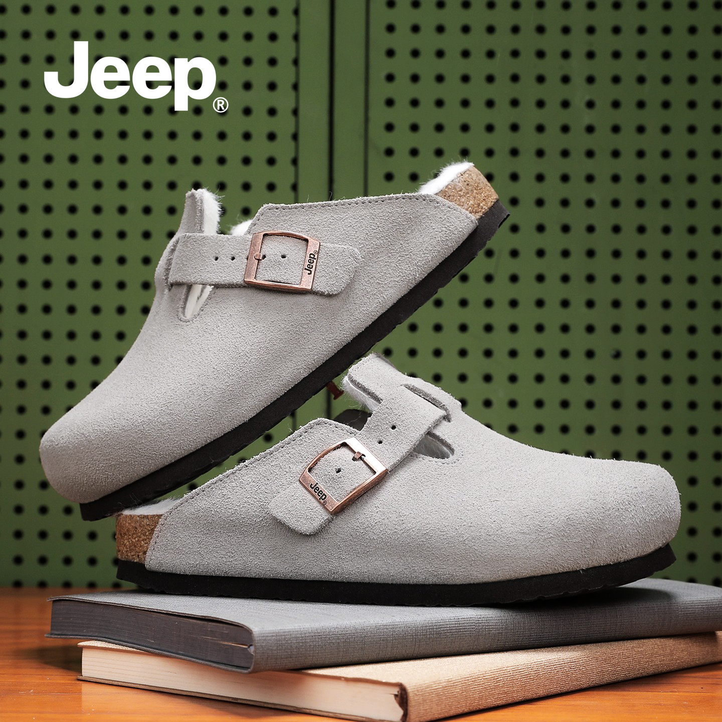 【商场同款】JEEP吉普加绒勃肯鞋