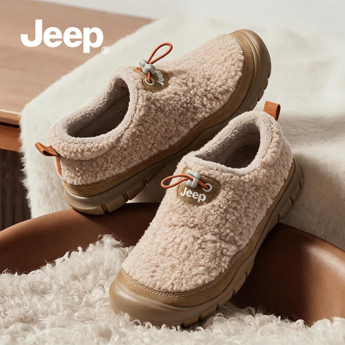 【商场同款】JEEP冬季加绒毛毛鞋