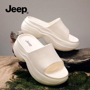 女款 JEEP拖鞋 厚底绝美凉拖鞋 女夏外穿2025新款 增高一字拖 沙滩凉鞋