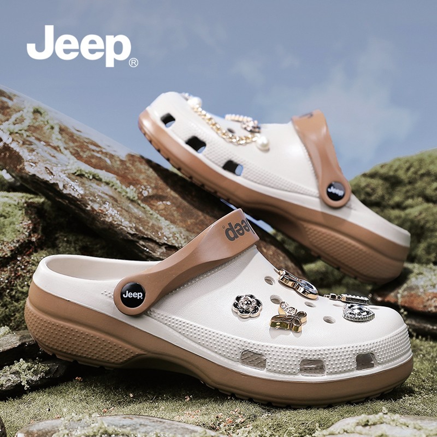 【明星同款】JEEP冬季包头洞洞鞋
