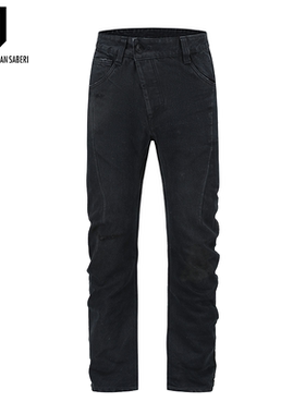 11 BY BBS休闲长裤黑色水洗两次11BYBBS P1 1401 WASH 2 DENIM