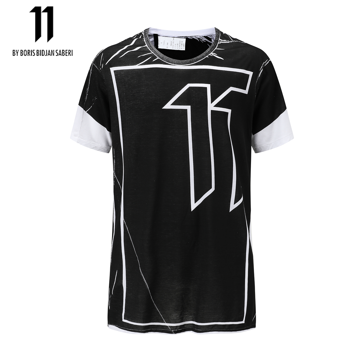 11 BY BBS短款短袖T恤白色BLOCK PRINT 11BYBBS TS1 1101 WHITE