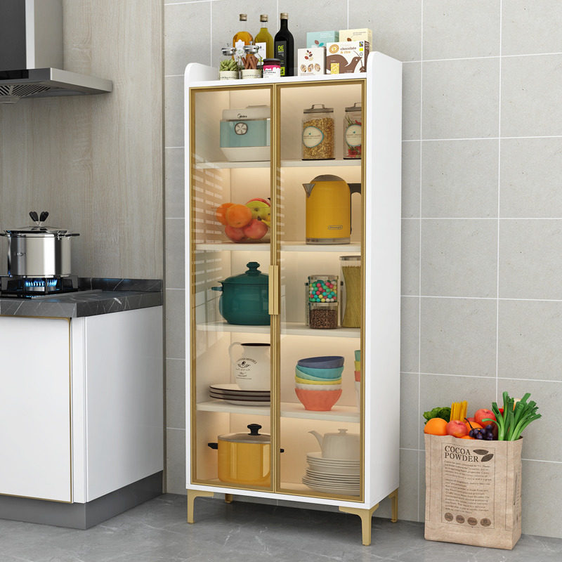 餐边柜酒柜靠墙客厅置物柜碗柜橱柜家用厨房柜子储物柜玻璃收纳柜