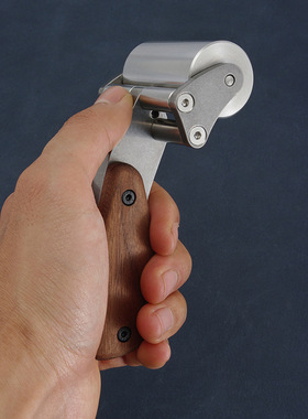 Nattools重型不锈钢滚轮滚胶轮 DIY皮革手作皮具滚筒630g/60mm