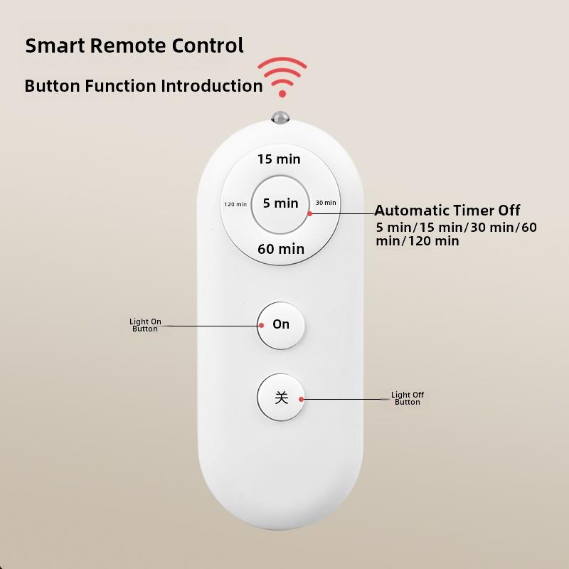 无线遥控开关灯头220V家用卧室远程免布线LED电灯泡E27螺口灯座