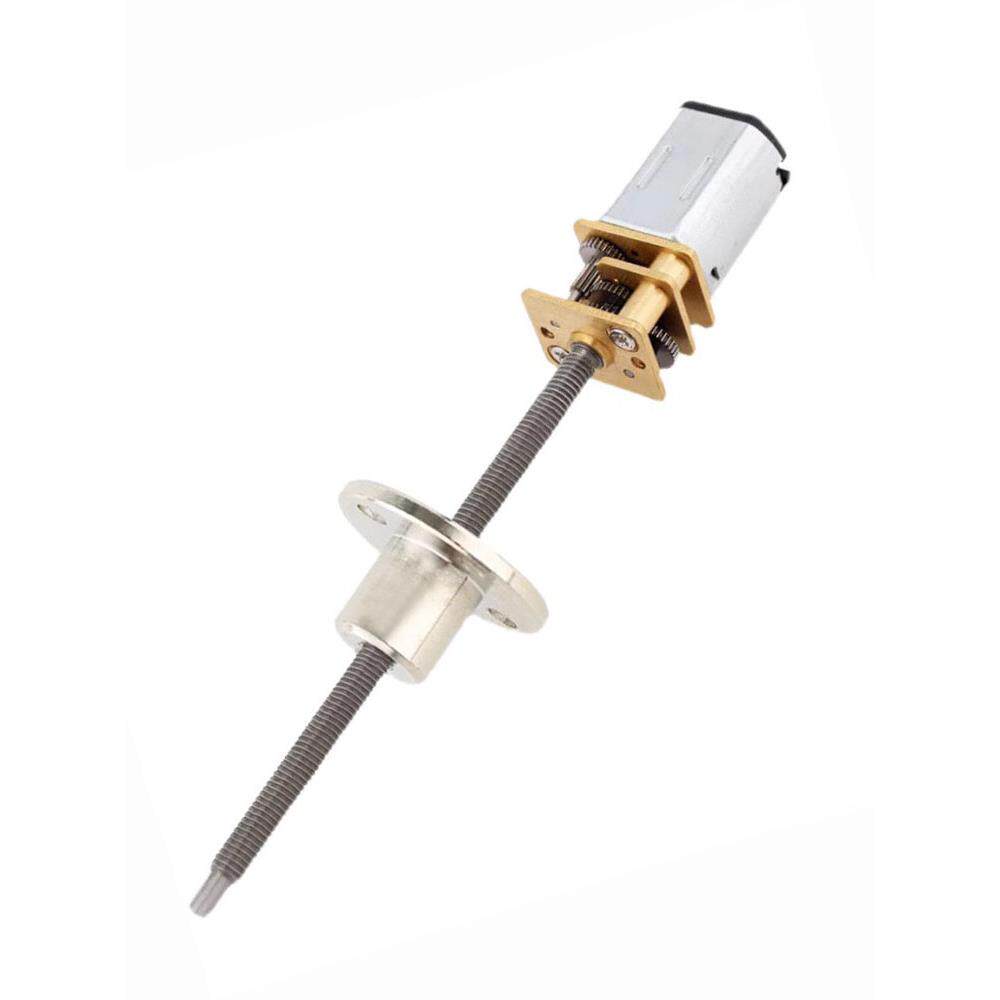 12-N20直流微型减速电机M4*100扩展螺纹轴螺杆小型电机3V6V12V低