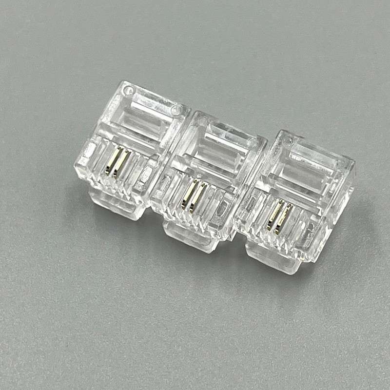 镀金两芯RJ11水晶头电话水晶头电话头两芯水晶头 6P2c水晶头