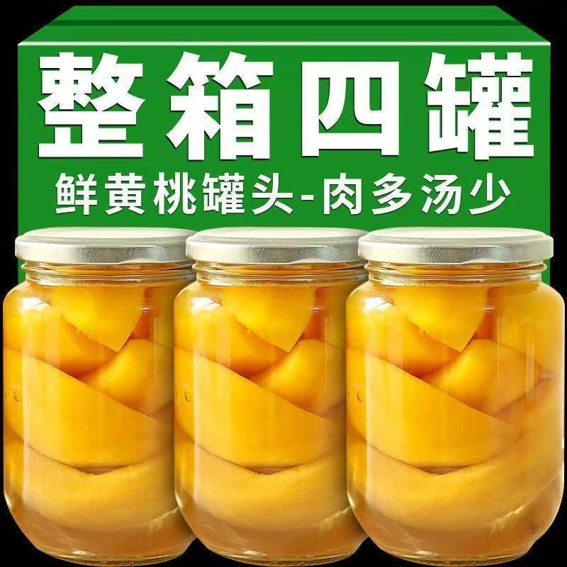 新鲜黄桃罐头510g新鲜高品质水果罐头健康食品商用罐头大瓶罐头