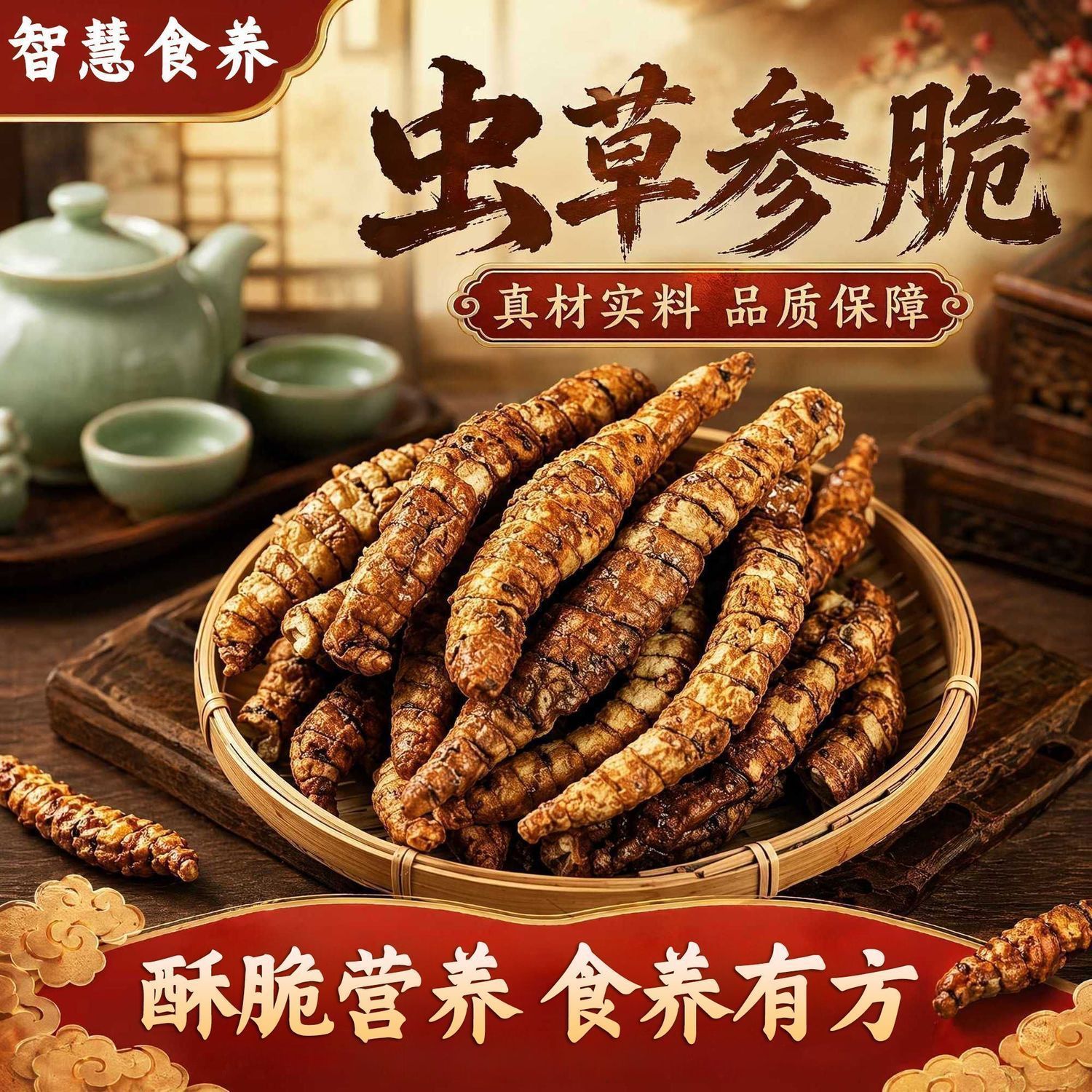 【当季新货】虫草参脆云南特产虫草参多口味酥脆地参地蚕即食零食
