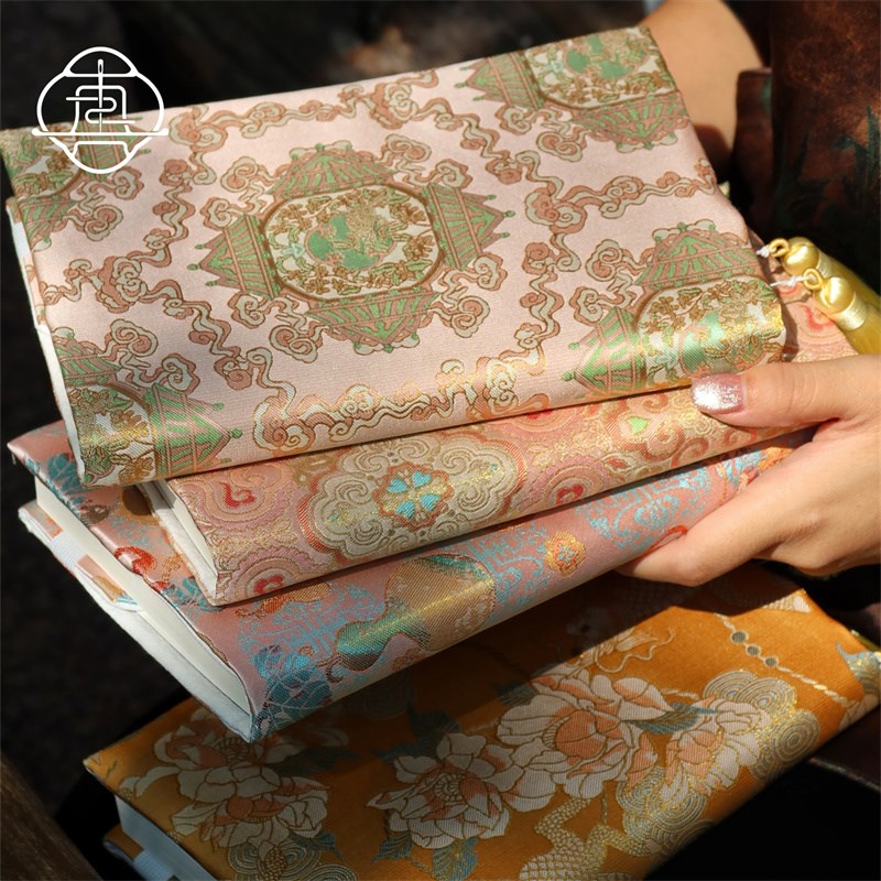 真我 秋月葫芦新宋锦 非遗桑蚕丝手账帐本J手工书衣日记笔记本a5a