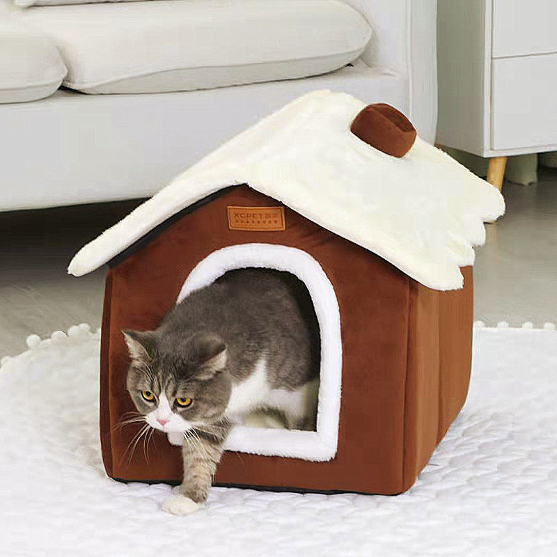 速发猫加窝冬拆保暖中小型犬房子窝窝绒四季通用可季洗窝用品大全