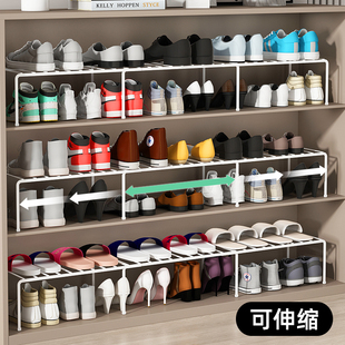 速发鞋板分层隔架柜子收纳神器鞋子鞋架可伸缩省空间隔断柜内里窄