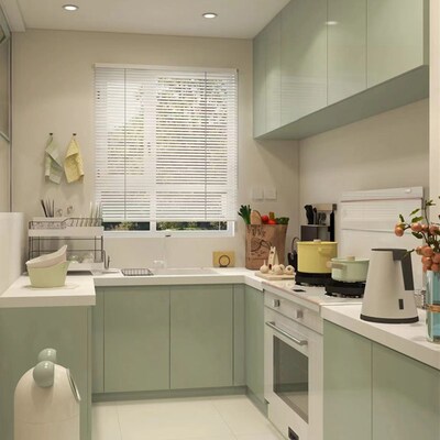 速发J6DA复新纸粘墙纸绿壁纸橱柜门贴自家具翻古防水防油衣柜子