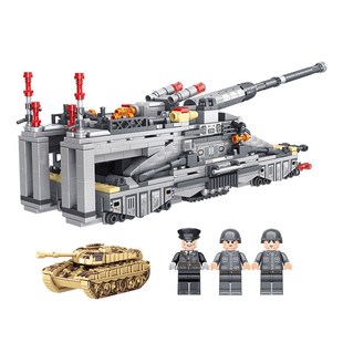 速发中积木古斯塔夫列车炮多拉巨炮模型男孩拼装玩具生日礼物