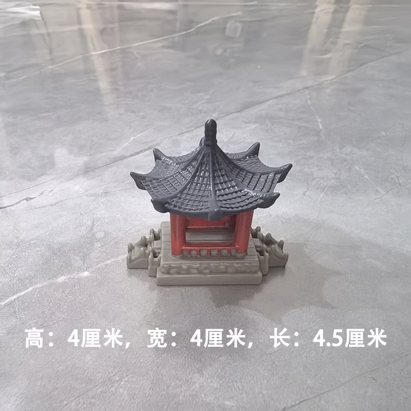 速发微景观微缩仿真小凉亭子模型造景中式园艺盆景配件装饰小摆件