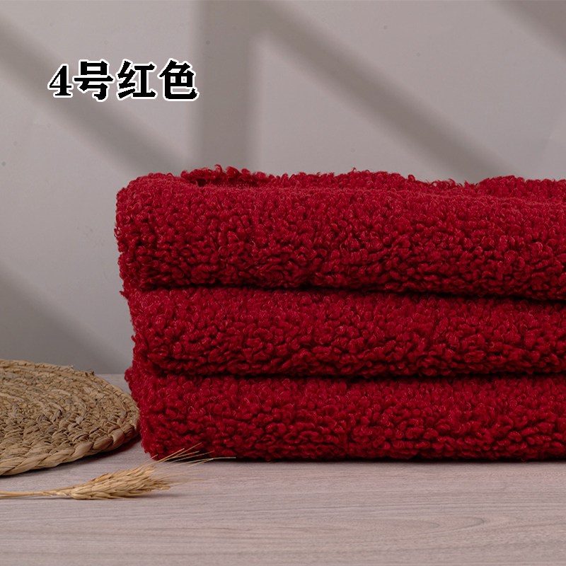 速发圈毛绒布料超柔软大颗粒羊卷毛抱枕手工棉花娃娃头发布