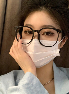 速发黑色近视框防蓝光辐射可度大数配镜防蓝光抗辐射配框潮