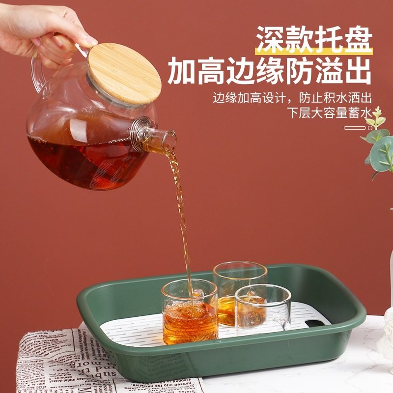 水杯子沥水盘家用客厅双层托盘长方形茶盘水果盘塑料创意沥水篮架,家庭/个人清洁工具,杯架,淘宝优惠券,粉丝福利购,淘宝优惠卷