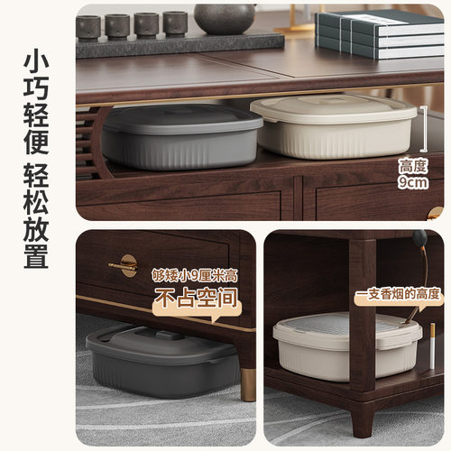 家用茶桶茶渣桶茶水桶功夫茶具配件客厅简约方形小号废水桶排水桶