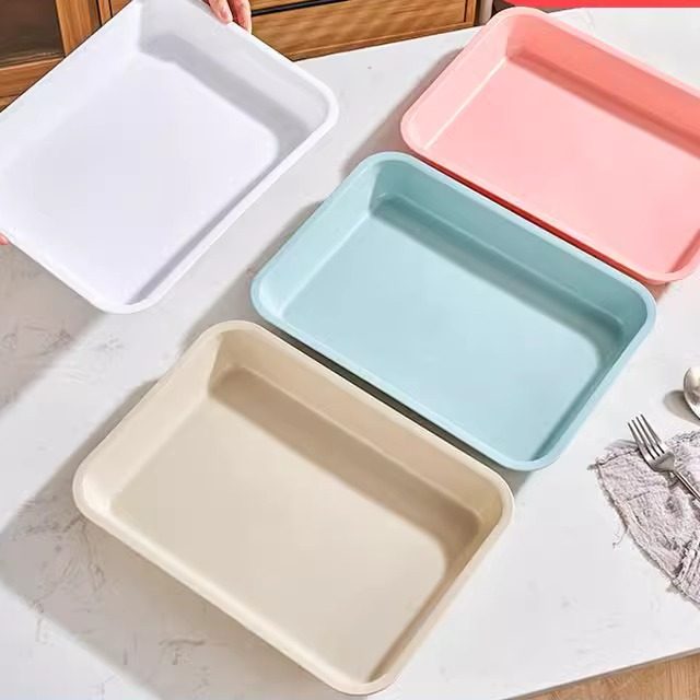 加厚塑料托盘长方形蛋糕店快餐小食盘商用方盘幼儿园置物收纳盘子,餐饮具,餐用托盘,淘宝优惠券,粉丝福利购,淘宝优惠卷