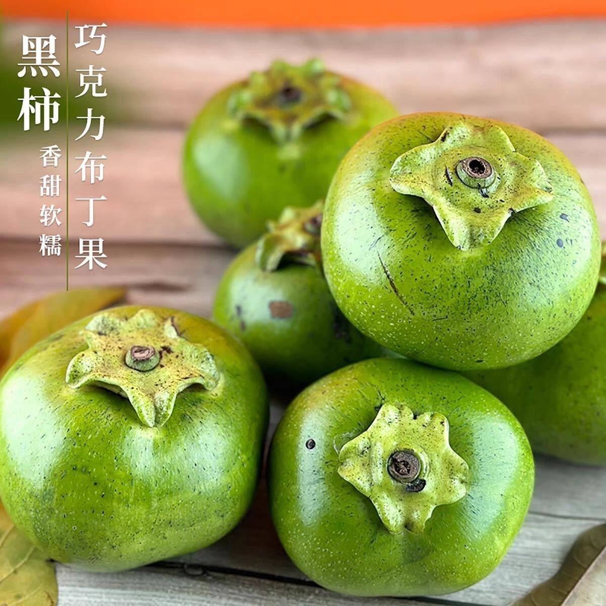 顺丰黑柿巧克力布丁果孕妇水果新鲜整箱礼盒装罕见稀有脆甜柿子6