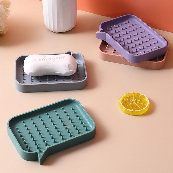 Soap Box Multi-Functional Household Solid Color Silicone