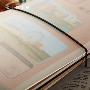 秋刀鱼手帐本旅行者笔记本TN替芯可拆卸复古手账收纳壳子文件夹日