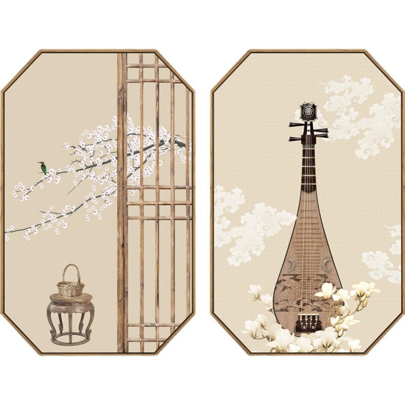 好货新中式日式风客厅装饰画玄关挂画背景墙文艺挂画书房茶座古风