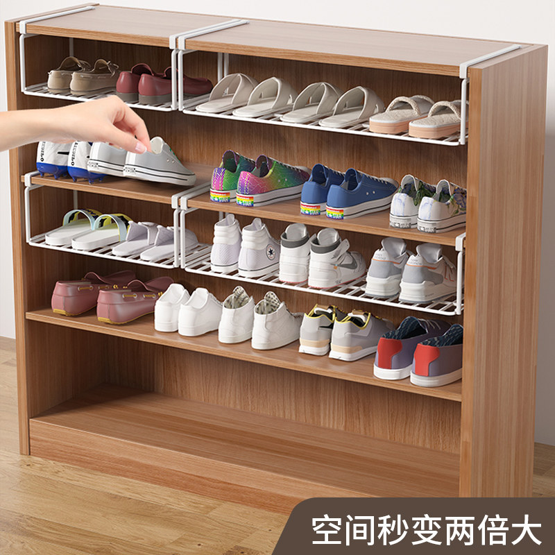 好货鞋柜分层隔板鞋子收纳鞋架家用神器省空间隔板隔断可折叠下托