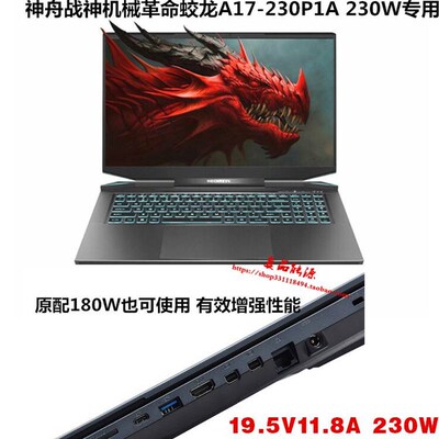 神舟K690E-G6D1笔记型电脑充电器机械革命极光pro电源配接器230W