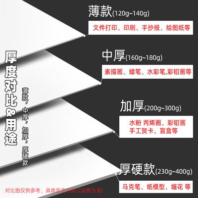 好货White card paper A4 thick A3 print A4 paper 300g printin