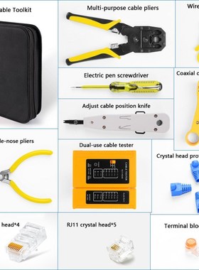 Handskit RJ45 RJ11 RJ12 Network Repair Plier ool Kit With t