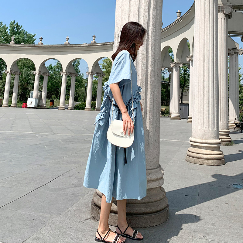 好货孕妇连衣裙2025夏装长款上衣宽松仙女超仙时尚大码潮辣妈夏天