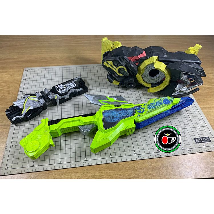 假面驱动器01骑士飞电零一腰带升华钥11可穿戴爱奇幻3D纸模型diy