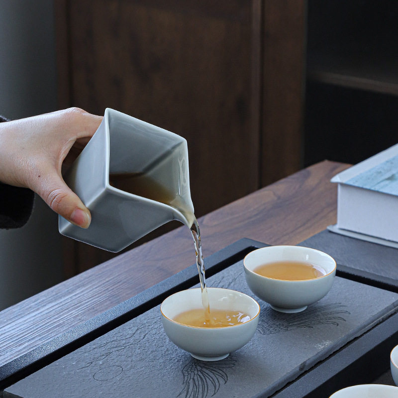 好货冰灰釉日式功夫茶具套装家用陶瓷盖碗泡茶器整套送礼ogo